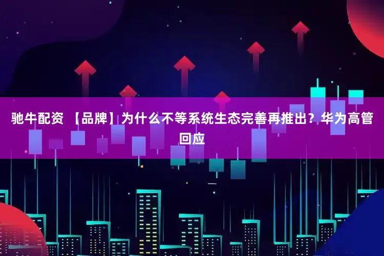 驰牛配资 【品牌】为什么不等系统生态完善再推出？华为高管回应