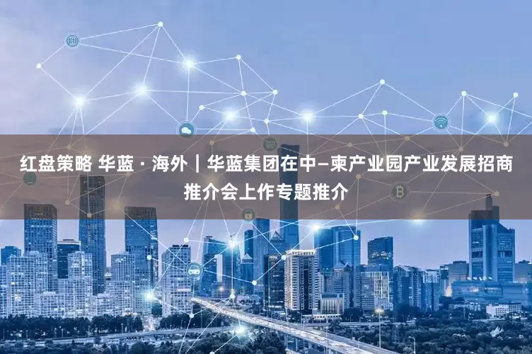 红盘策略 华蓝 · 海外｜华蓝集团在中—柬产业园产业发展招商推介会上作专题推介